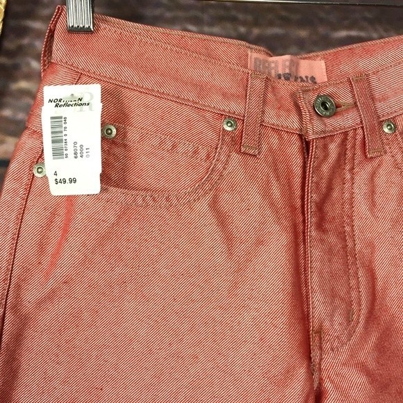 Red Y2K Vintage Reflective Jeans by Reflect Jeans Size 10 - Picture 3 of 8